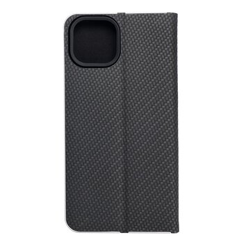 Kabura LUNA Book Carbon do IPHONE 14 czarny