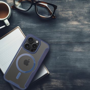 Kabura SMART MAG kompatybilna z MagSafe do IPHONE 16 Pro Max niebieska
