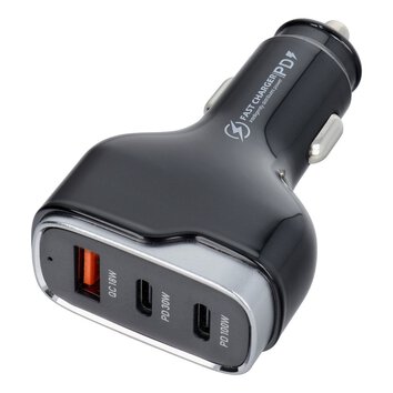 adowarka samochodowa USB QC 3.0 18W + 2x Typ C PD 100W+30W CC53-2C1A (Total 138W)