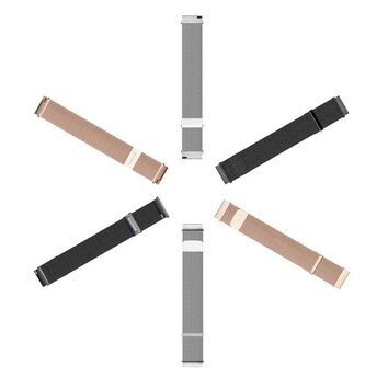 DUX DUCIS pasek MILANESE magnetyczny ze stali nierdzewnej 22 mm czarny