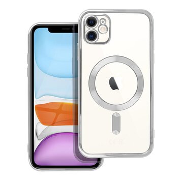 Futera Electro Mag Cover kompatybilny z MagSafe do IPHONE 11 srebrny