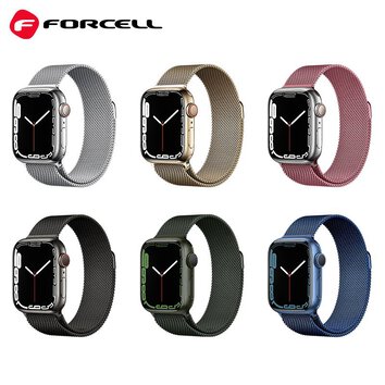 FORCELL F-DESIGN FA03 pasek do APPLE Watch 38 / 40 / 41 mm srebrny
