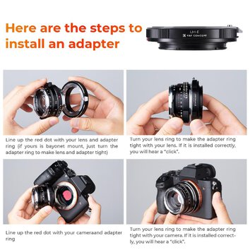 Adapter bagnetowy K&F Concept - Leica M / Sony E