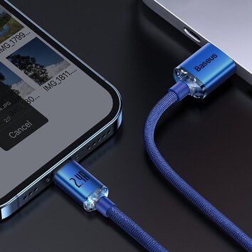 BASEUS kabel USB do Apple Lightning 8-pin 2,4A Crystal Shine CAJY000003 1,2m niebieski
