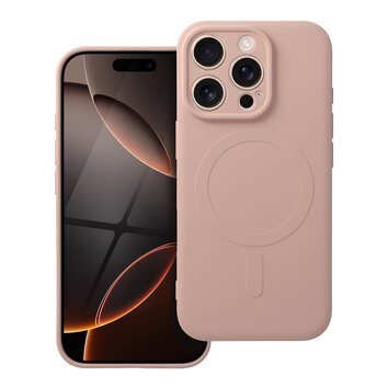 Futerał SILICONE MAG COVER kompatybilny z MagSafe do IPHONE 16 Pro różowy