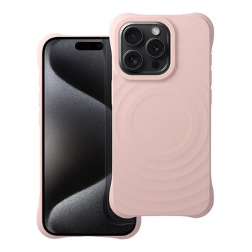 Silicone Zephyr Mag Cover kompatybilny z MagSafe do IPHONE 15 PRO MAX rowy