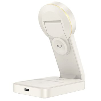 HOCO adowarka indukcyjna 3w1 kompatybilna z MagSafe 15W CQ3 biaa