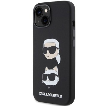 Oryginalne Etui KARL LAGERFELD Hardcase KLHCP15MSDHKCNK do iPhone 15 Plus (Silicone KC / czarny)
