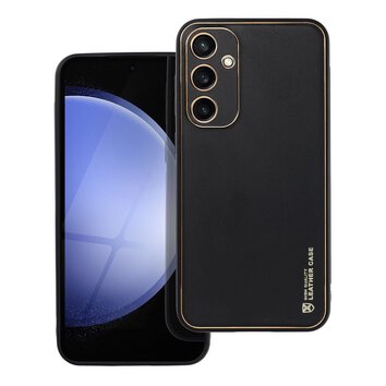Futera LEATHER Case skrzany do SAMSUNG Galaxy S23 FE czarny
