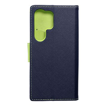 Kabura Fancy Book do SAMSUNG S24 ULTRA granatowy / limonkowy