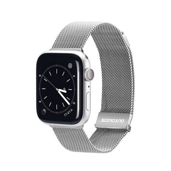 DUX DUCIS pasek MILANESE magnetyczny ze stali nierdzewnej do Apple Watch 42 / 44 / 45 mm srebrny