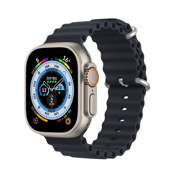 DUX DUCIS pasek OCEAN WAVE silikonowy do Apple Watch 42 / 44 / 45 mm grafitowy