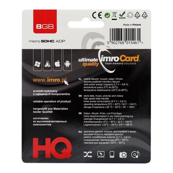 Karta Pamięci IMRO microSD 8GB z adapterem SD