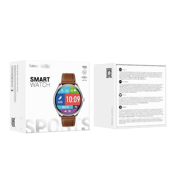 HOCO smartwatch z funkcją rozmowy AMOLED Y22 srebrny
