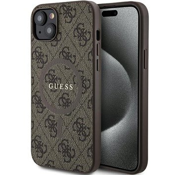 Oryginalne Etui GUESS Hardcase GUHMP14SG4GFRW do iPhone 14 (Kompatybilny z Magsafe / 4G Ring classic logo / brzowy)
