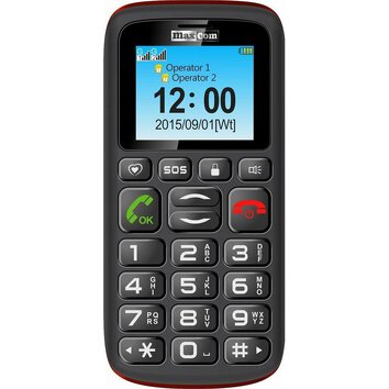 MAXCOM telefon dla seniora MM428L czarny