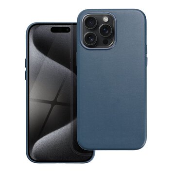Leather Mag Cover kompatybilne z MagSafe do IPHONE 15 PRO MAX niebieski