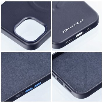 Futera Roar Leather Mag Case kompatybilny z MagSafe - do iPhone 15 Plus Granatowy