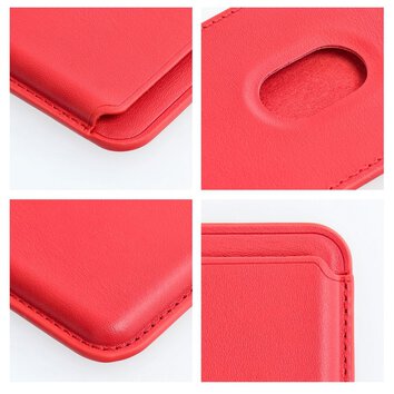Portfel magnetyczny Leather Mag Wallet czerwony