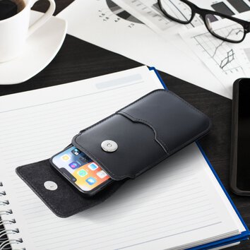 Skrzana uniwersalna wsuwka z klapk - ROYAL / czarny - Rozmiar 2XL - IPHONE 6 PLUS / SAMSUNG A52 / XIAOMI REDMI NOTE 10