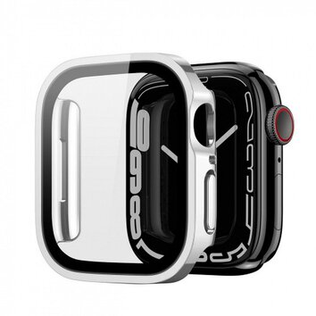 DUX DUCIS futera HAMO ochronny ze szkem do Apple Watch 7 / 8 / 9 41 mm srebrny