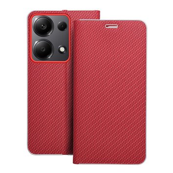 Kabura LUNA Book Carbon do XIAOMI Redmi Note 13 Pro 4G / POCO M6 Pro 4G czerwony