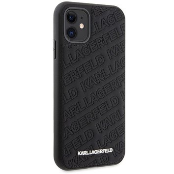 Oryginalne Etui KARL LAGERFELD Hardcase KLHCN61PQKPMK do iPhone 11 (Quilted K Pattern / czarny)