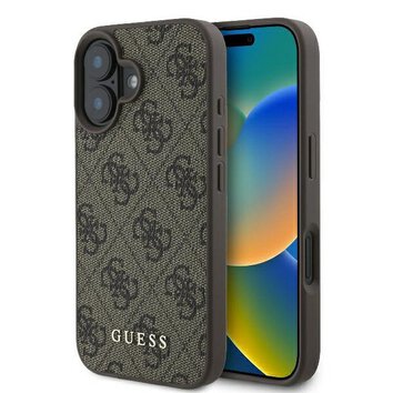GUESS futerał do IPHONE 16 Plus GUHCP16MG4GFBR (PU 4G Classic) brązowy