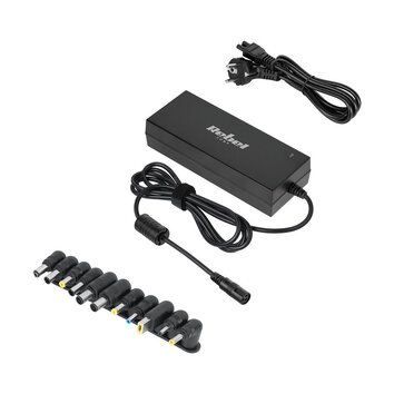 REBEL uniwersalny zasilacz sieciowy 120W 12-19,5V automatyczny 11 końcówek czarny