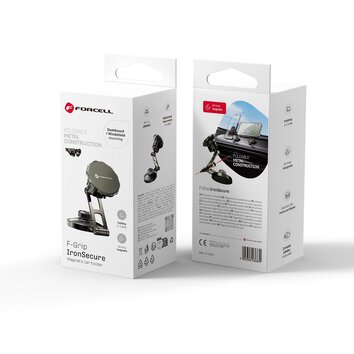 FORCELL F-Grip IronSecure uchwyt samochodowy do szyby/deski magnetyczny czarny