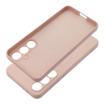 Futerał SILICONE MAG COVER kompatybilny z MagSafe do SAMSUNG S24 FE różowy