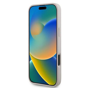 GUESS futerał do IPHONE 16 Plus GUHCP16MG4GLPI (4G PU Bottom Stripe) różowy