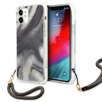 Oryginalne Etui GUESS Hardcase GUHCP12SKSMAGR do iPhone 12 MINI (Kolekcja Marble / szary)