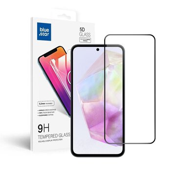 Szko hartowane Blue Star 5D - do Samsung A35 5G (full glue/case friendly) - czarny