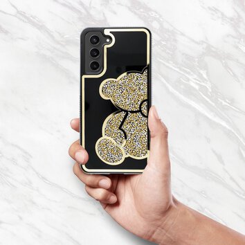 Futerał TEDDY BEAR do SAMSUNG A35 5G złoty