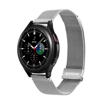 DUX DUCIS pasek MILANESE magnetyczny ze stali nierdzewnej do Apple Watch 42 / 44 / 45 mm platynowy