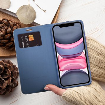 Kabura LUNA Book Carbon do IPHONE 16 Pro niebieski