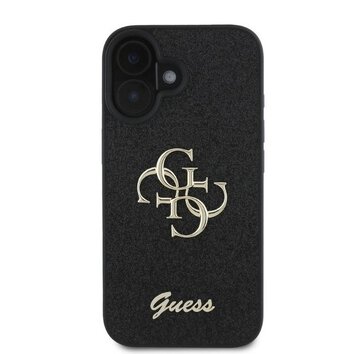 GUESS futerał do IPHONE 16 GUHCP16SHG4SGK (Fixed Glitter Big 4G) czarny