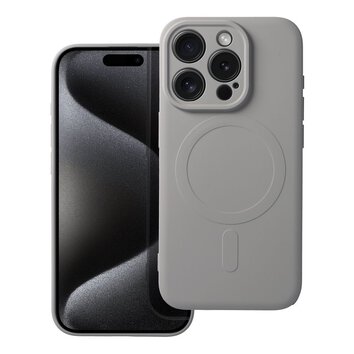 Futera Silicone Mag Cover kompatybilny z MagSafe do IPHONE 15 PRO tytanowy szary