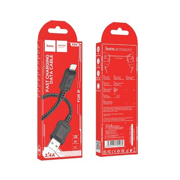 HOCO kabel USB A do Lightning 2,4A X94 1 m czarny