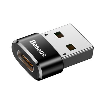 BASEUS adapter USB (męski) do Typ C (damski) 5A czarny CAAOTG-01