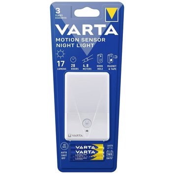 VARTA lampka nocna z czujnikiem ruchu (Motion sensor night lamp) 16624 + 3 x bateria R3 (AAA)