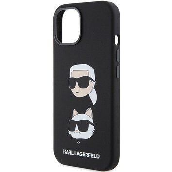 Oryginalne Etui KARL LAGERFELD Hardcase KLHCP15MSDHKCNK do iPhone 15 Plus (Silicone KC / czarny)