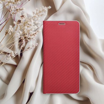 Kabura LUNA Book Carbon do SAMSUNG A21s czerwony
