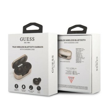Suchawki bezprzewodowe / bluetooth Stereo TWS GUESS Digital BT5 Classic + stacja dokujca / zoty (GUTWST31ED)