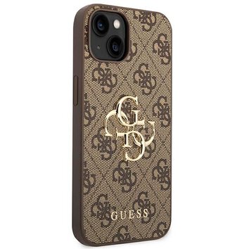 GUESS futera do IPHONE 13 / 14 / 15 GUHCP14S4GMGBR (4G Big Metal Logo) brzowy