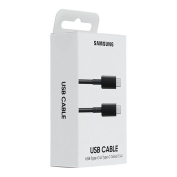 Oryginalny Kabel USB Samsung EP-DN975BBEGWW USB typ C - USB typ C 5A czarny blister
