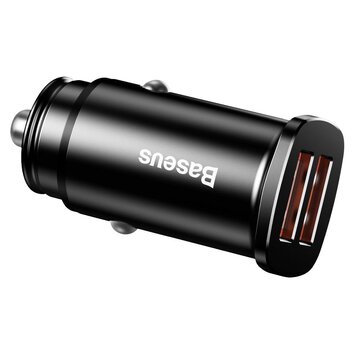 BASEUS adowarka samochodowa 2 x USB A QC3.0 5A 30W CCALL-DS01/BS-C16Q czarna