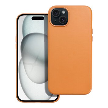 Leather Mag Cover kompatybilne z MagSafe do IPHONE 15 PLUS pomaraczowy