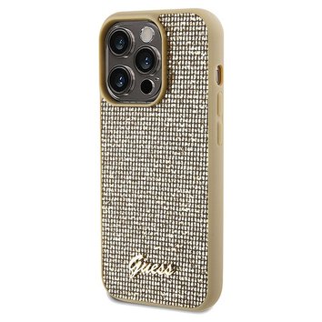Oryginalne Etui GUESS Hardcase GUHCP14LPMSDGSD do iPhone 14 Pro (Disco Script Metal / zoty)
